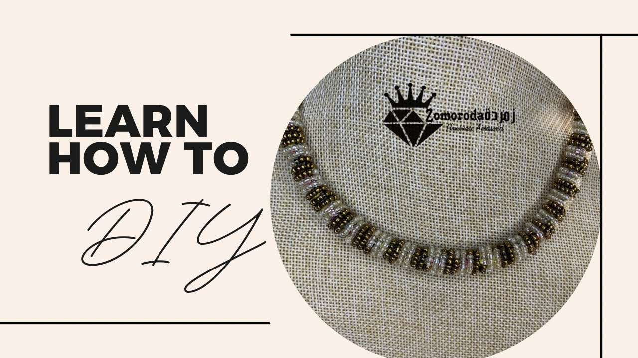 طريقة عقد الحبل المجدول من خرز النمنم (المبروم) | تعليم إكسسوارات هاندميد |Beaded Cord Necklace DIY
