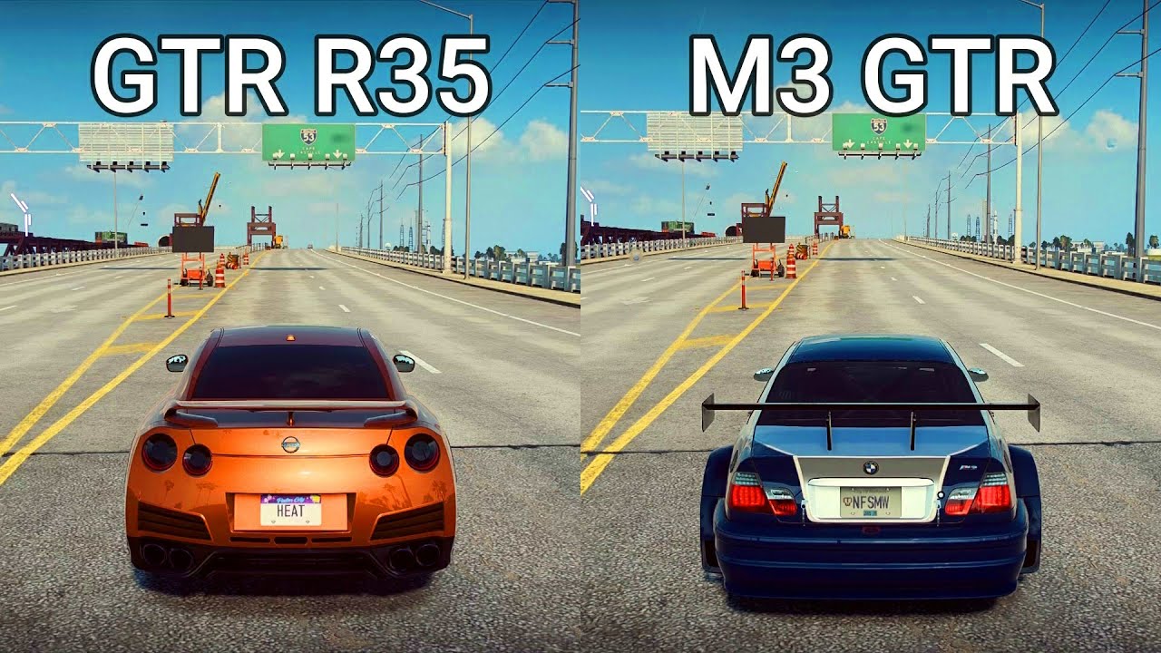 NFS Heat: Nissan GTR R35 vs BMW M3 GTR - Drag Race - YouTube