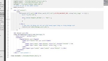 PHP Cơ bản - Tạo 1 hệ thống quản trị dữ liệu CMS đơn giản (73 of 74) delete user oop