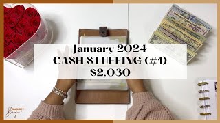 $2,030 CASH STUFFING | JANUARY 2024 | ONE MONTH AHEAD | BILLS BINDER | CASH ENVELOPE METHOD