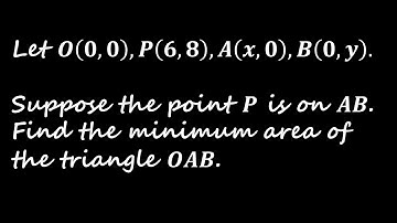 Finding the Minimum Area Using (i) AM-GM Inequality and (ii) Geometric Approach