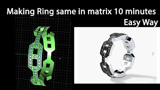 How to make a engagement ring in just 10 minutes, in matrix, rhino software.