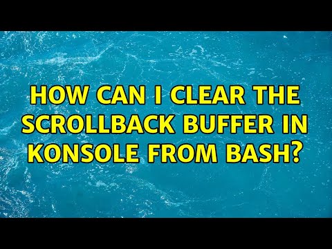 How can I clear the scrollback buffer in konsole from bash?