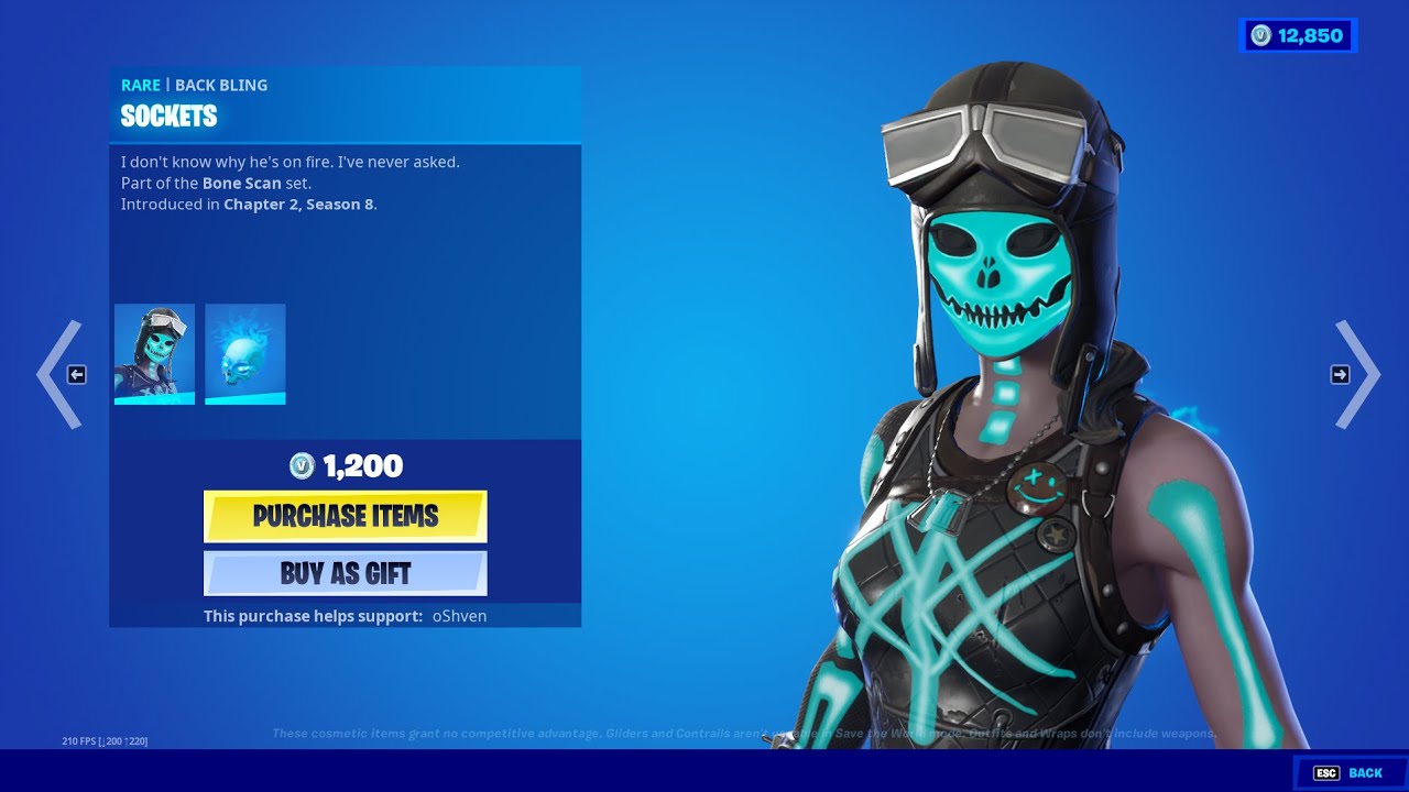 Fortnite Item Shop *NEW* SKELETARA SKIN! (Fortnite Season 8) - YouTube