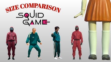 Size Comparison Squid Game | Biggest Characters of Squid Game | Satisfying Video