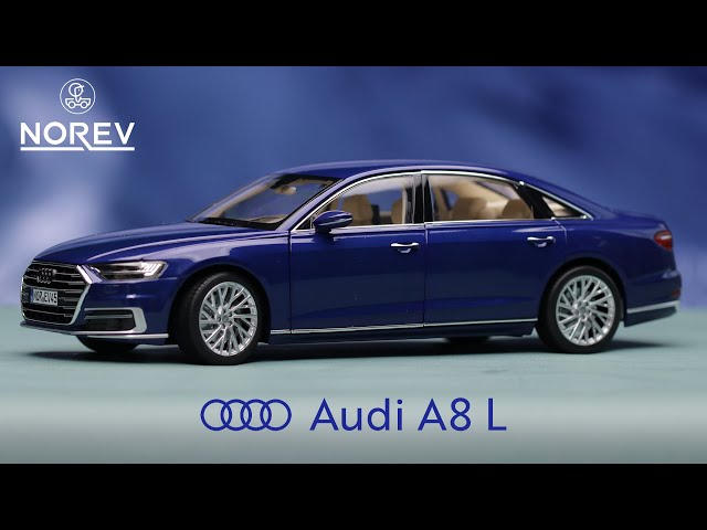 ノレブ AUDI A8 L W12 1/18 ブルーメタリック Audi A8 L - Norev 1:18 unboxing - YouTube