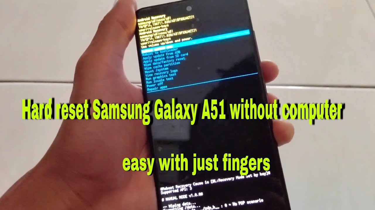 Hard Reset Samsung Galaxy A51 SM-A515F Without Computer. Unlock