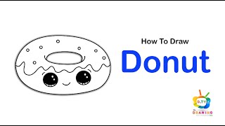 step draw donut easy drawing