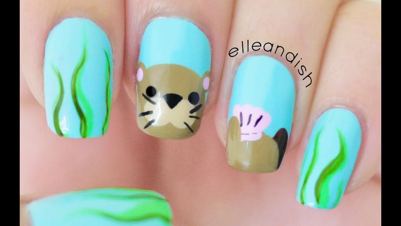 Sea Otter Nails YouTube - 1296x808 - jpeg Sea Nail Art Designs