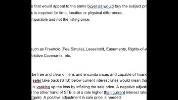 Chapter6 Direct Comparison Approach - Principal of Appraisal