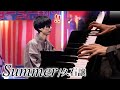真夏のお祭り会場(?)で『Summer』弾いてみました。