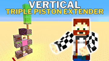 Vertical Triple Piston Extender Minecraft 1.20 / 1.19 Tutorial