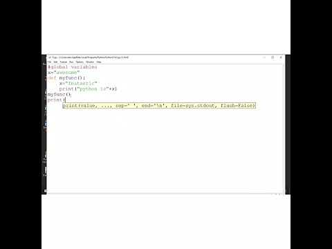 declaration of global and local variables with reference of python  program in python