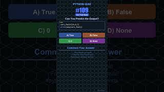 Python Quiz #109 — Can You Predict the Output? #shorts #python