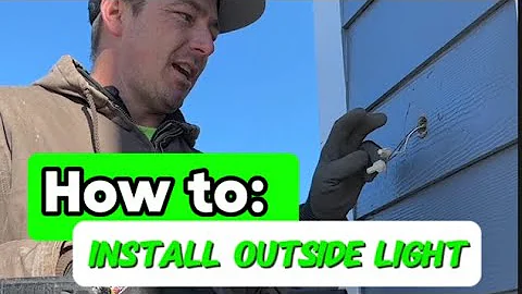 How to install an outside light fixture.