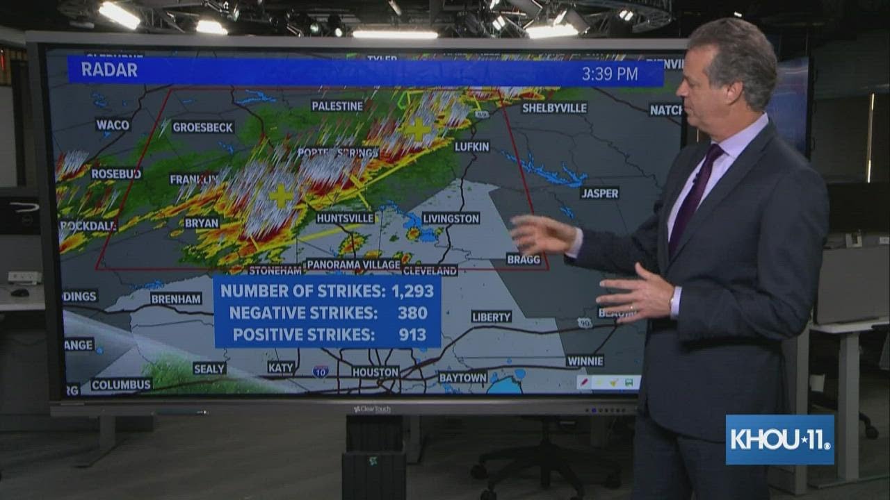 Houston, Texas weather: Strong storms pushing into Houston area - YouTube