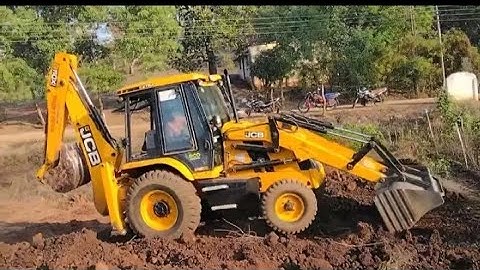 JCB Backhoe Machine Cutting Soil and Loading track in Dump - JCB Cleaning Agro Field #jcb_cartoon