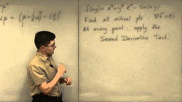 Lecture 2011.07.20 Part 07/8 Strategy of Using the Second Derivative Test