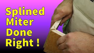 Splined Miter Joint - For Strong Cabinets