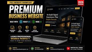 Premium Business Website Design Using React JS & Node JS | Full Website Showcase 2026