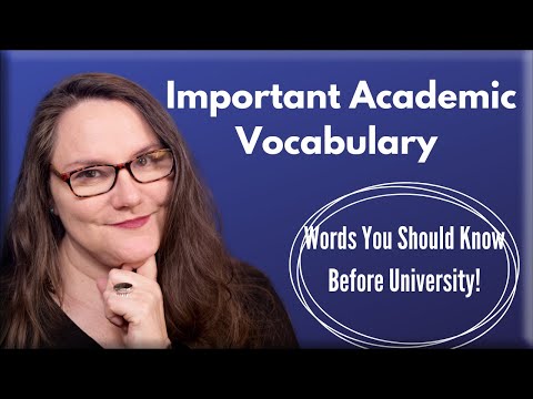 Important Academic Vocabulary