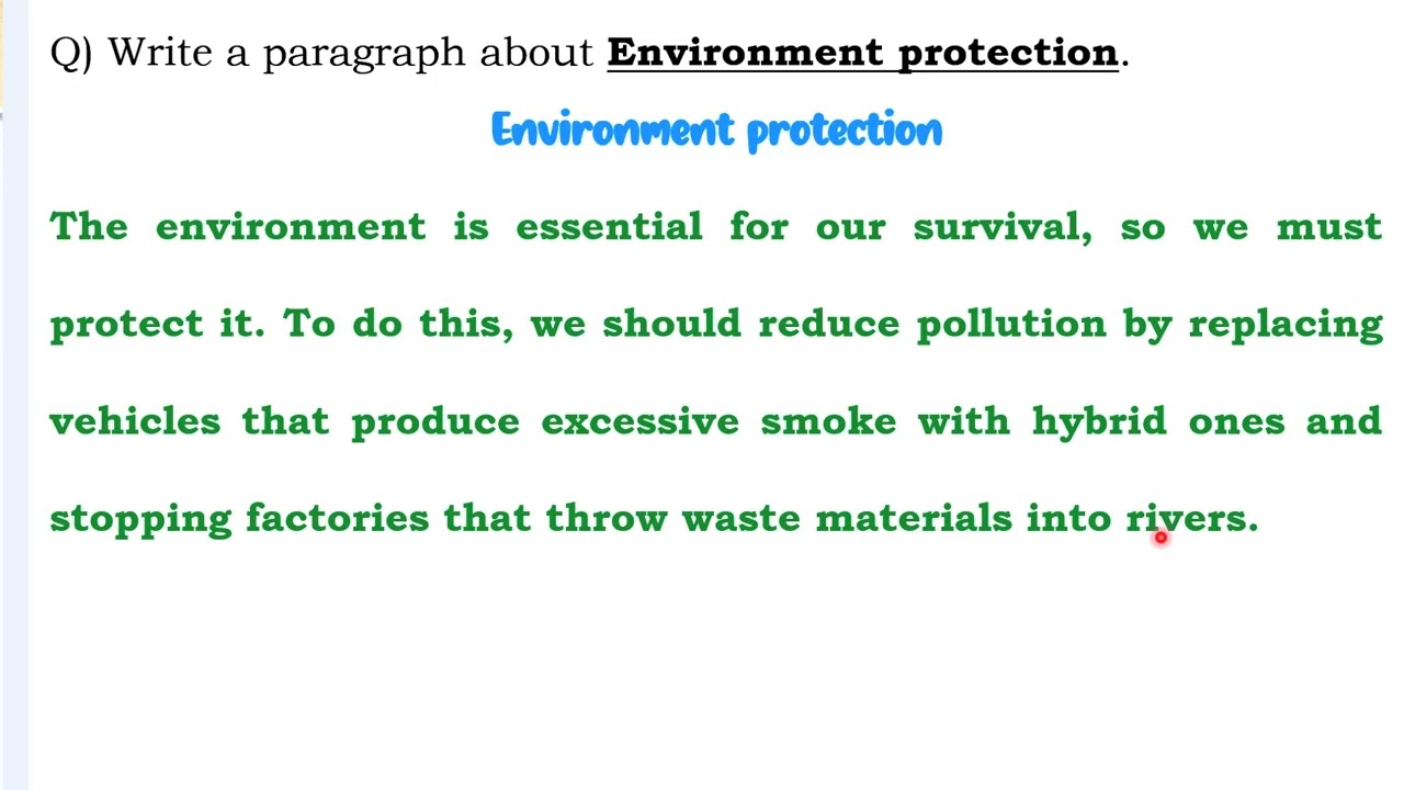 انشاء حماية البيئة الوحدة الثالثة خامس اعدادي