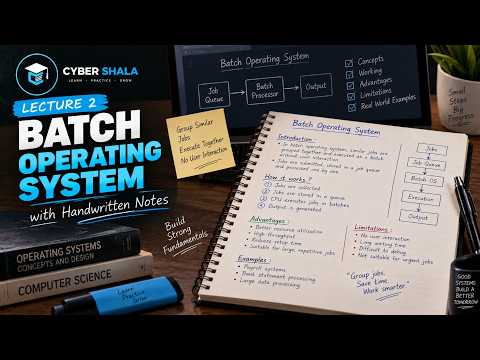 Batch Operating System | Operating System Lecture 2 | OS Complete Course | Cyber Shala