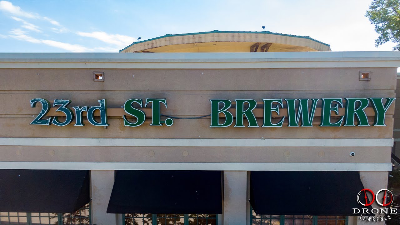 23rd street brewery in lawrence ks drone lawrence youtube