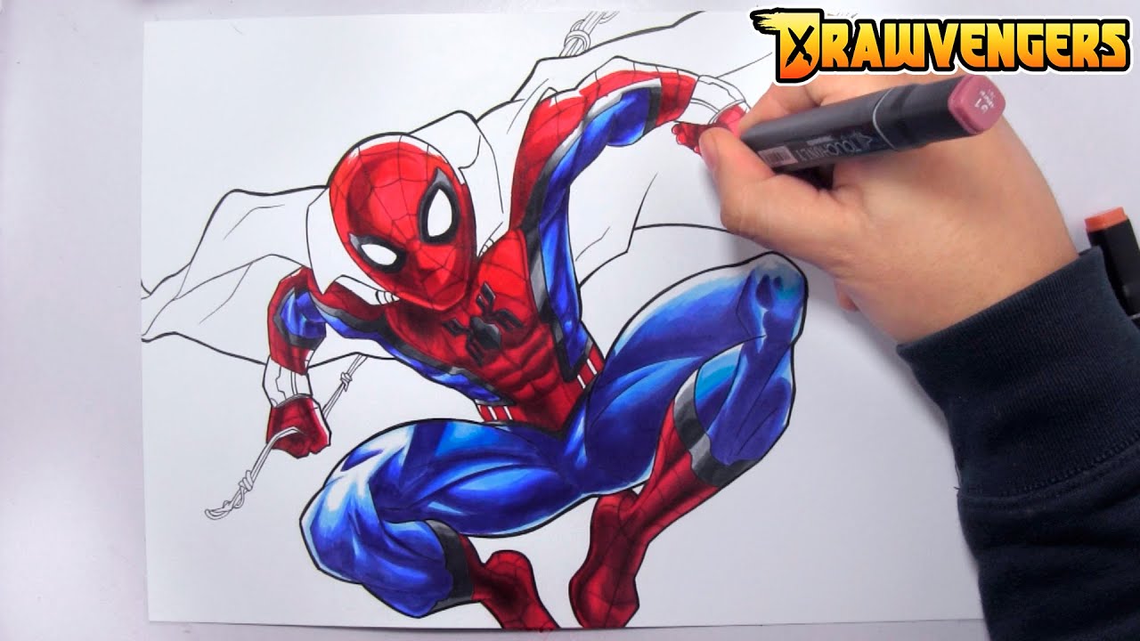 CÓMO DIBUJAR A SPIDER-MAN CAZADOR DE ZOMBIES [WHAT IF] | Drawvengers #1 -  YouTube