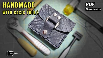 Handmade Leather Wallet Tutorial - Simple Design with Basic Tools - Free PDF