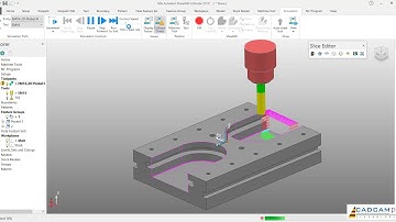 PowerMill 2019 Tutorial  | 2D Pocket  & T Slot Mill