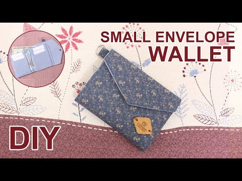 DIY Small envelope Wallet | 심플 <strong>반지갑</strong> 만들기 | No Bias - How to sew folding wallet | 財布作り方 #sewingtimes