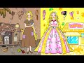 DIY Paper Doll | Rich Barbie VS Broke Barbie New Hair Extreme Makeover | Dolls Beauty