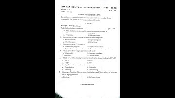 HISSAN 2080 COMPUTER SCIENCE QUESTION PAPER #exam #study