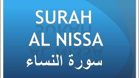 Surat AnNisaa - سورة النساء - English Subtitles