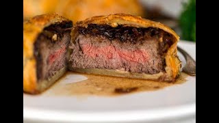 ... these amazing individual beef wellingtons are loaded with
caramelized onions and a bleu cheese rosemary compound butter all
wrapp...