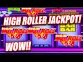 HOT HIGH ROLLER JACKPOT ON TRIPLE DOUBLE DIAMOND SLOT MACHINE IN THE HIGH LIMIT ROOM