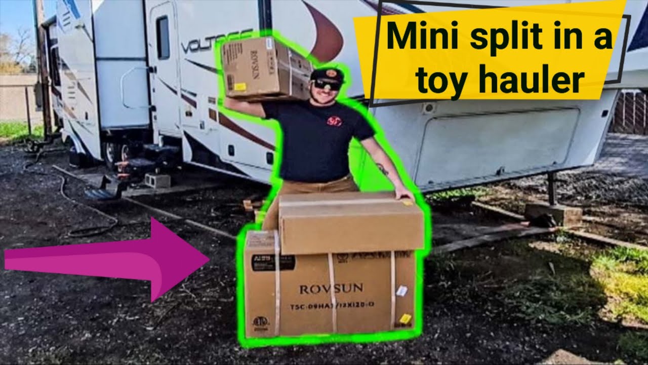 MINI SPLIT INSTALL IN A TOY HAULER! HOW TO. - YouTube
