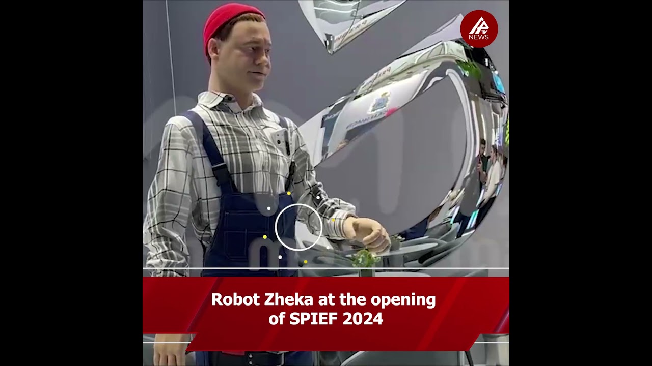 Robot Zheka at the opening of SPIEF 2024 