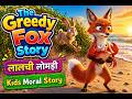 02 | लालची लोमड़ी | The Greedy Fox Story | - Hindi Moral Stories| Hindi Fairy Tales |