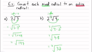 Turning MIXED Radicals into ENTIRE Radicals MADE EASY
