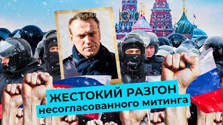 Московский бунт: как прошёл митинг за свободу Алексея Навального 23 января