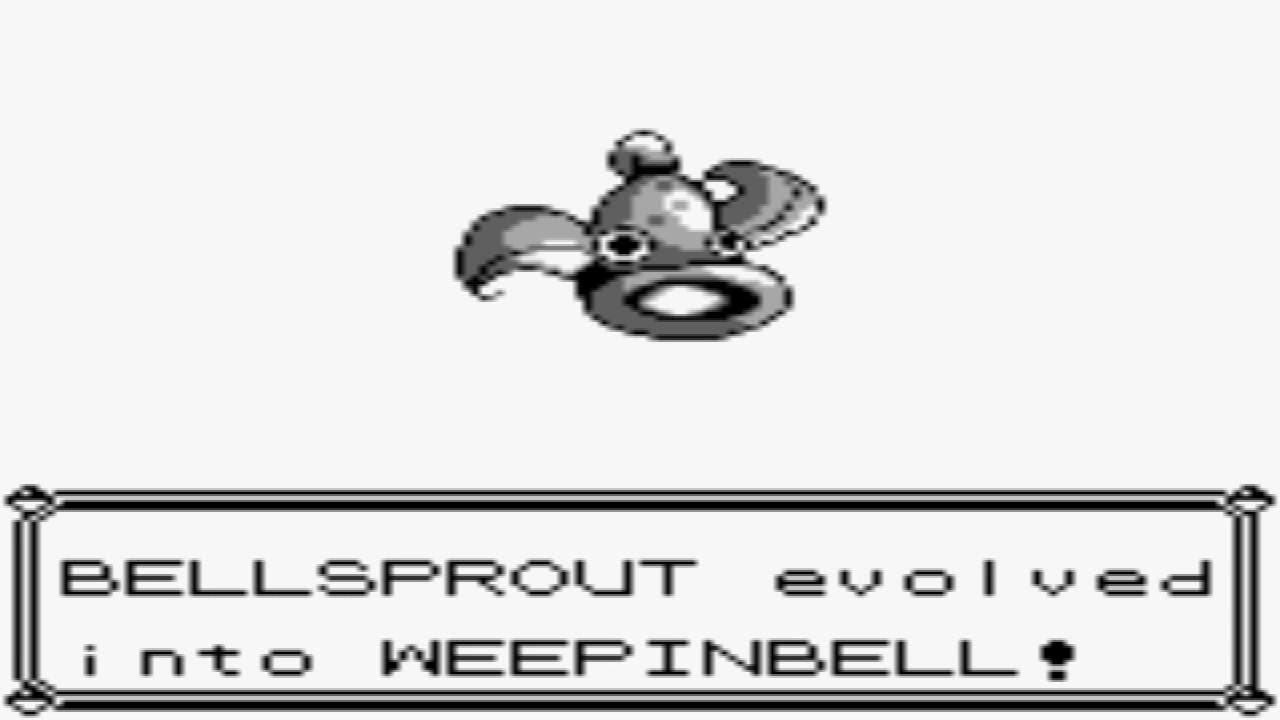 Pokémon Red and Blue Bellsprout Evolves into Weepinbell (Part 92