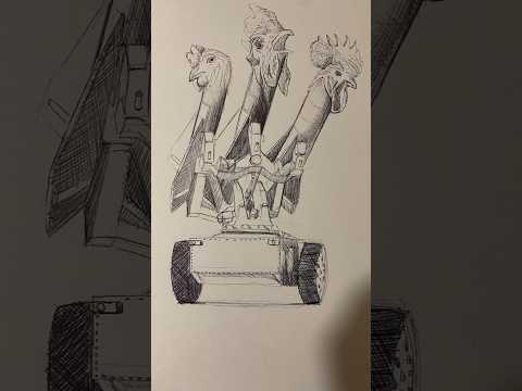 #0052 Introducing the patriot chicken launcher, with a payload of 3 killacluck war heads  #doodle