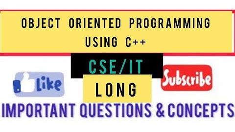 OBJECT ORIENTED PROGRAMMING (OOPS )USING C++  PART A& B IMPORTANT QUESTIONS AND CONCEPTS JNTUH R18