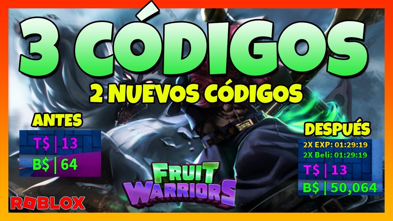 Roblox - Fruit Warriors - Lista de códigos e como resgatá-los