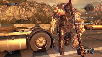 Dying Light The Following - Random Bridge Demolisher Fight Gameplay (Near Trucker Merchant)