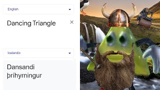 Dancing Triangle in different languages meme