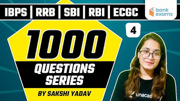 IBPS/RRB/SBI/RBI/ECGC | Reasoning 1000 Question Series (Part 4) | by Sakshi Yadav