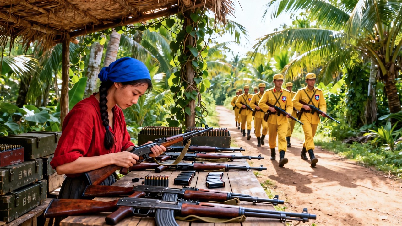 不起眼的村姑竟是最強狙擊手，槍槍爆頭全殲整支日軍連！#抗战 #抗日 #movie #電影 #中国电视剧